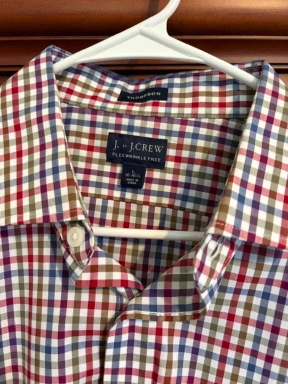 J CREW Men's Plaid Button Down Like New Large